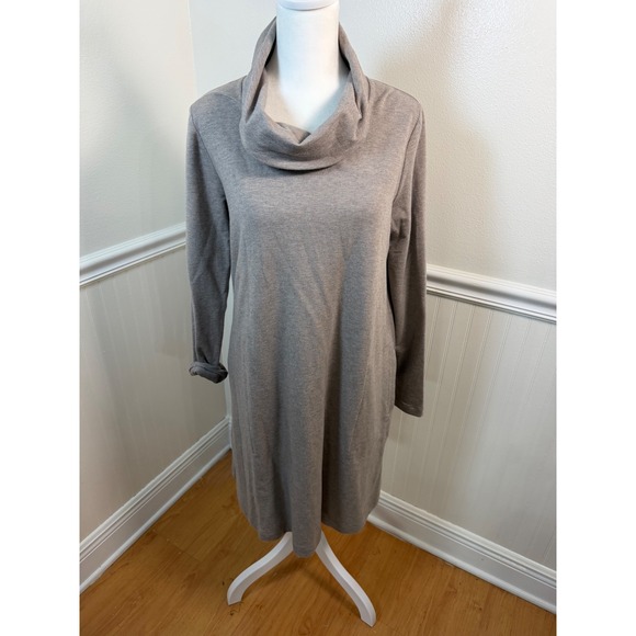 Pure Jill Dresses & Skirts - Pure Jill Casual Cowl Neck Long Sleeve Tunic Dress with Pockets Taupe Size S